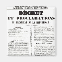 Decree & Proclamation by Napoleon Bonaparte Refrigerator Magnet