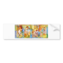 DEDICATION ~ MUCHA ~  SPRING SUMMER FALL WINTER BUMPER STICKER