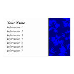 Deep blue abstract floral pattern. business card templates