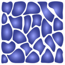 Deep Blue Random Mosaic Pattern Photo Sculpture