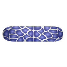 Deep Blue Random Mosaic Pattern Skateboards