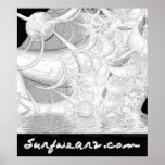Deep Blue Sea Colouring Book Page posters