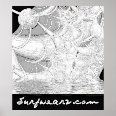 Deep Blue Sea Colouring Book Page Posters by Surfwearzcom