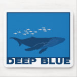 Deep Blue Whale Mousepads
