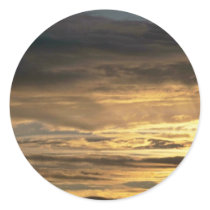 Deep Grey Sky Round Sticker