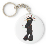Deep In Thought Black Voodoo Doll Keychain