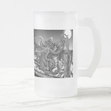Deep One on Arkham Pier Beer Stein Mugs