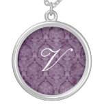 Deep Purple Monogram Sterling Silver Necklace necklaces
