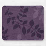 Deep Purple Textured Leaves Mouse Pads