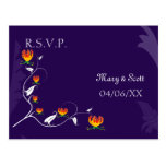 Deep Purple with vibrant gloriosa lily Post Card