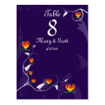 Deep Purple with vibrant gloriosa lily Postcard