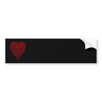 Deep Red Heart. Patterned Heart Design.