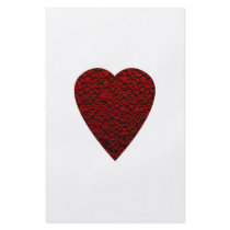 Deep Red Heart. Patterned Heart Design.