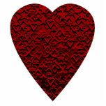 Deep Red Heart. Patterned Heart Design. Photo Cut Outs