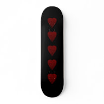 Deep Red Heart. Patterned Heart Design.
