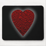 Deep Red Heart! Stars, Spades, Clubs... Pattern. mousepads