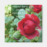 Deep red rose bud magnet