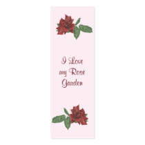 Deep Red Roses Mini Book Marks