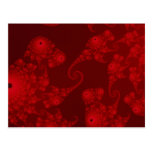 Deep Red Seahorse Herd Postcard