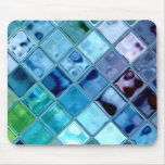 Deep Sea Dove Tile Mosaic Digital Art Mousepad