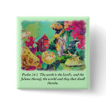 Deep Sea Fishes Tropical Silk Print buttons