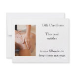 Deep Tissue Gift Certificate Personalized Announcements