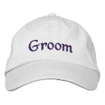 Deep Violet Groom Embroidered Hat embroidered hats
