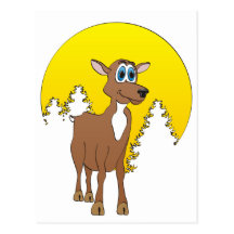 Deer Cartoon Post Card