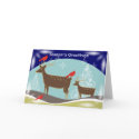 Deer, Christmas Trees And Cardinals Greeting Cards