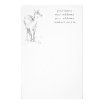 Deer Drawing Stationery Paper