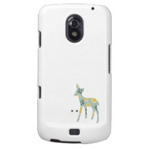 Deer fawn silhouette cute folk art nature pattern galaxy nexus case