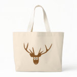 deer head antler tote bag