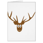 deer head antler greeting card