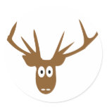 deer head antler stickers