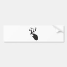 Deer Head Bumper Stickers