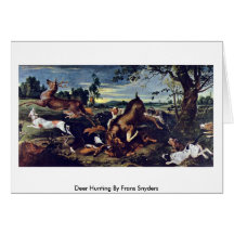 Deer Hunting By Frans Snyders Greeting Card