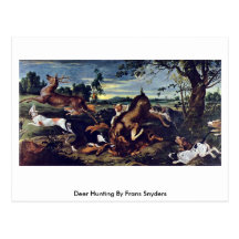 Deer Hunting By Frans Snyders Post Card