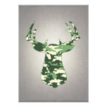Deer Hunting Camo Buck Custom Invitation