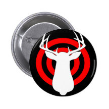 Deer Hunting Target Practice Pinback Buttons