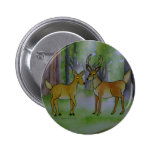 Deer in Forest Button