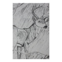DEER IN PENCIL CUSTOM STATIONERY