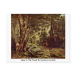 Deer In The Forest By Gustave Courbet Post Card