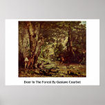 Deer In The Forest By Gustave Courbet Posters