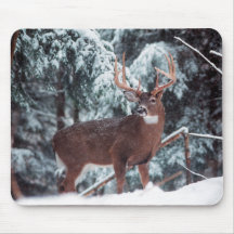 Deer in the Snow Mousepad