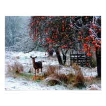 Deer in Winter Custom Invitation