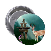 DEER & INUKSHUK Collection Pinback Button