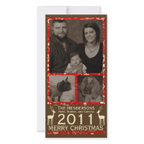 Deer it's Christmas! Holiday Christmas Photocard Photo Card Template