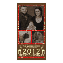 Deer it's Christmas! Holiday Christmas Photocard Photo Greeting Card