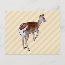 Deer, on Beige Stripes. Flyer