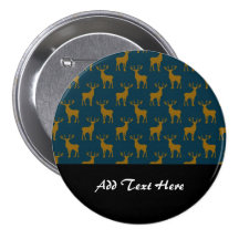 Deer Pattern Brown and Blue Pins